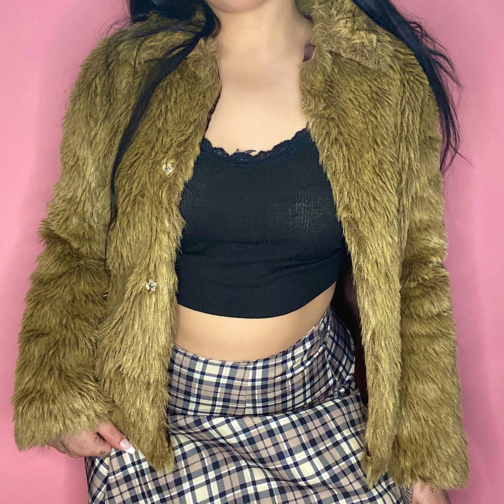 vintage faux fur jacket